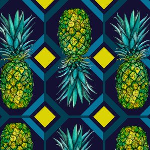 Pineapple geometric tile, 2018