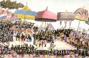 英国驻象牙海岸大使馆，约 1820 年（雕刻） 作者 安杰洛（后）比亚西奥利