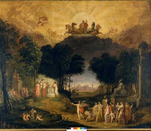 Angelo Monticelli. First curtain (decor) of the Teatro alla Scala in Milan. 作者 安吉洛（后）蒙蒂切利