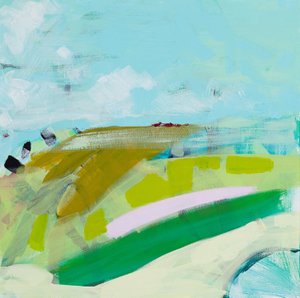 In the Mist, 2015,(acrylic on canvas) 作者 安吉·肯伯（Angie Kenber）