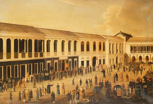 广交会江边的洪峰景观c。 1825年