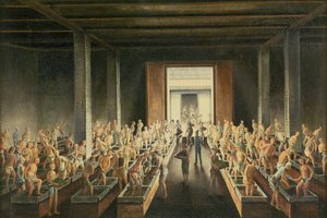 填充茶柜；和茶叶的第一道工序，大约在1820年
