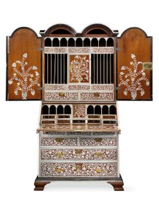 局内阁，维扎加帕塔姆，约1720-30年（象牙，柚木，乌木和to）