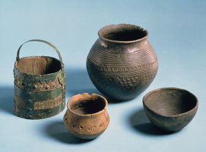 家用设备，盎格鲁 - 撒克逊，可能是5至7世纪（陶器）