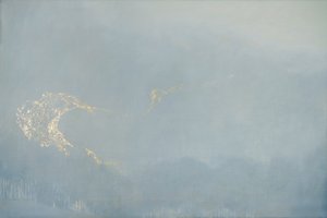 光，2022 年（亚麻布上的油画和金箔）