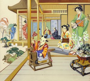 18 世纪的日本住宅（水粉纸） 作者 安格斯·麦克布莱德