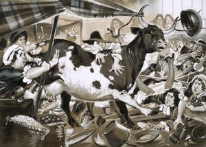 一头牛曾闯入威斯敏斯特大厅并造成混乱 作者 安格斯·麦克布莱德