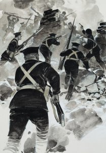 达达尼尔海峡战役（纸上水粉画） 作者 安格斯·麦克布莱德