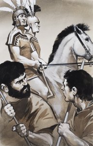 伊特鲁里亚士兵（纸上水粉画） 作者 安格斯·麦克布莱德