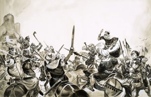 711 年袭击西班牙军队的摩尔人战士
