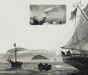 罗尔德-阿蒙森（1872-1928）（纸上水粉画） 作者 安格斯·麦克布莱德