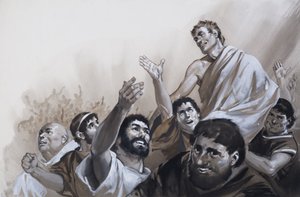 阿格里帕统治时期，选自《罗马的荣耀》（纸本水粉画） 作者 安格斯·麦克布莱德