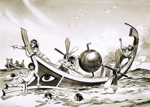 身份不明的埃及实验船，配有蒸汽动力桨 作者 安格斯·麦克布莱德