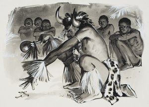 巫医（纸上水粉画） 作者 安格斯·麦克布莱德