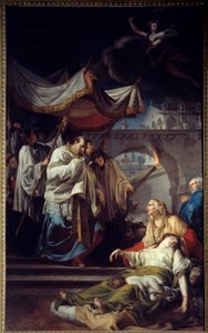 Borromee传达的是pestiferes。圣查尔斯-博罗米（Carlo Borromeo 作者 Anicet Charles Gabriel Lemonnier