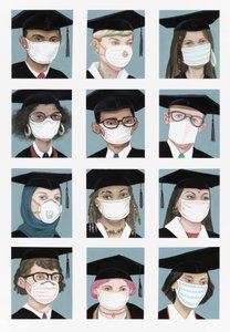 2020 届，2020 年（插图板上的丙烯画） 作者 安妮塔昆兹