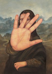 请勿拍照！，2022 年（插图板上的丙烯画） 作者 安妮塔昆兹