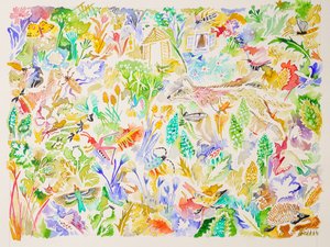 1 《天鹅之歌》，2023 年（水彩画） 作者 