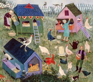 鸡蛋采集，2003 年（丙烯酸） 作者 