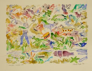也许是，也许不是，2023 年（水彩画） 作者 