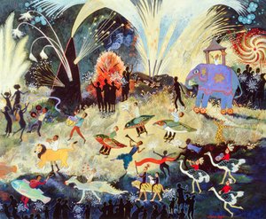 派对时间，2010 年（丙烯酸） 作者 