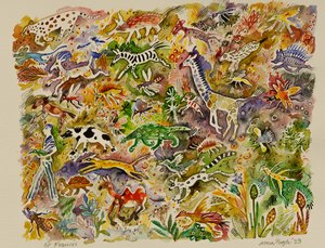 圣弗朗西斯，2023 年（水彩画） 作者 