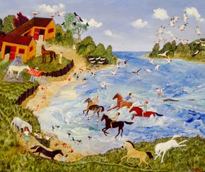 夏令时，2009 年（丙烯画） 作者 