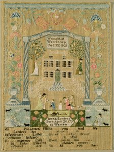 取样器，1801（亚麻丝线） 作者 安娜·桑德斯（Anna Sanders）