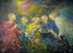 天堂世界之光，2019（比利时亚麻布上的油画） 作者 安娜尔·阿内莉亚·巴甫洛娃
