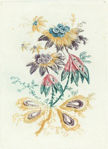 梦幻般的花朵与牡丹叶，1795年。