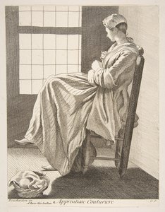 缝纫学徒，1737年。