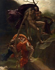 暴雨场景 Une scène de déluge, 约1806年。