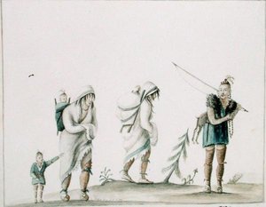 印度家庭，约1807年（纸上水彩画）