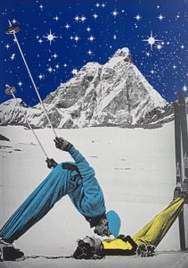 滑雪天堂，2021（手工丝网印刷）