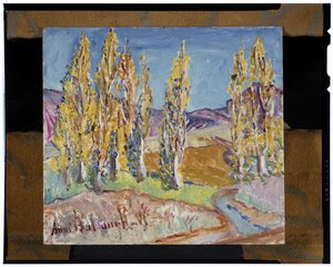 白杨树（木板油画） 作者 安妮·鲍尔多