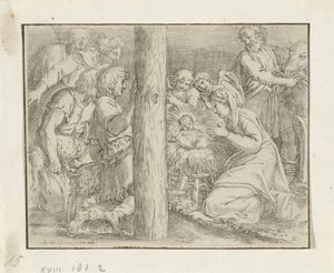 牧羊人的崇拜 作者 Annibale Carracci