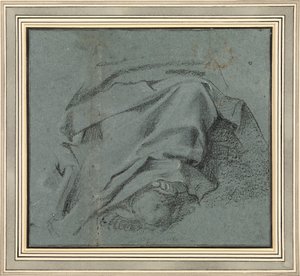 卡拉奇 - 圣母升天祭坛画圣母腿上的帷幔研究，S.Maria del Popolo，RCIN 902108 作者 Annibale Carracci