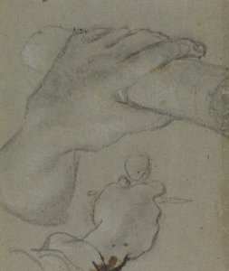 卡拉奇--圣约翰之手 v 研究，RCIN 902115 作者 Annibale Carracci