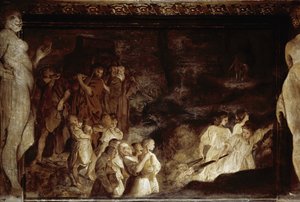 杰森的生活》剧照。杰森的假葬礼（Fresco 作者 Annibale Carracci