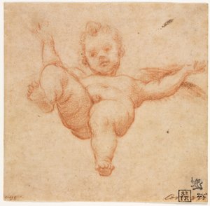 飞行丘比特c。 1602。 作者 Annibale Carracci