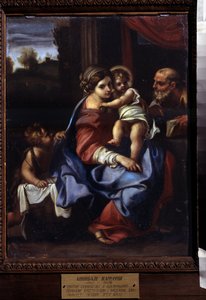 圣洁的家庭与孩童时期的施洗者圣约翰。安尼瓦尔-卡拉奇（Annibale Carracci）的画作 作者 Annibale Carracci