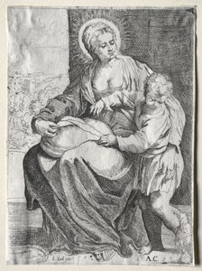 麦当娜与《白乌鸦》，1500年代。 作者 Annibale Carracci