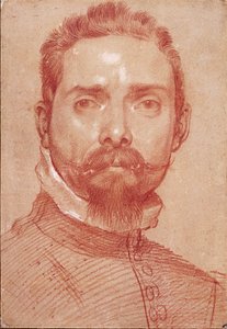 "" 琵琶演奏者 Giulio Mascheroni 的肖像 ""（琵琶演奏者 Giulio Mascheroni 的肖像） 汉尼拔·卡拉奇 (Carrache) (1560-1609) 之血，约 1594 年，维也纳，阿尔贝蒂娜 作者 Annibale Carracci