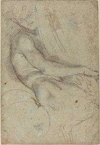 拿着圆盘的萨提尔 作者 Annibale Carracci