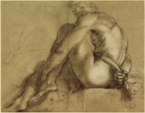 坐姿 作者 Annibale Carracci