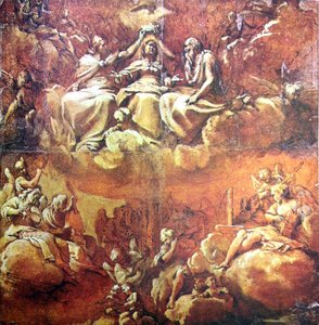 圣母加冕》研究 - 安尼贝尔-卡拉奇 作者 Annibale Carracci