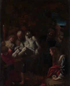 基督埋葬，1595年。 作者 Annibale Carracci