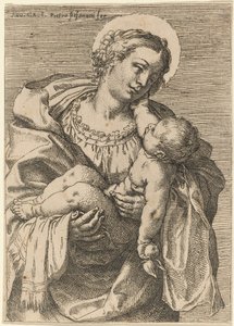 圣母子与苹果 作者 Annibale Carracci