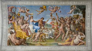 The Triumph of Bacchus and Ariadne par Carracci, Annibale (1560-1609). Fresco, ca. 1597, Palazzo Farnese, Rome
