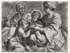 维尔京有碗》，1606年。 作者 Annibale Carracci